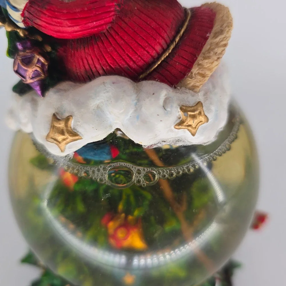 Vintage JCPenney Musical Santa Christmas Tree Snow Globe 2005 Box